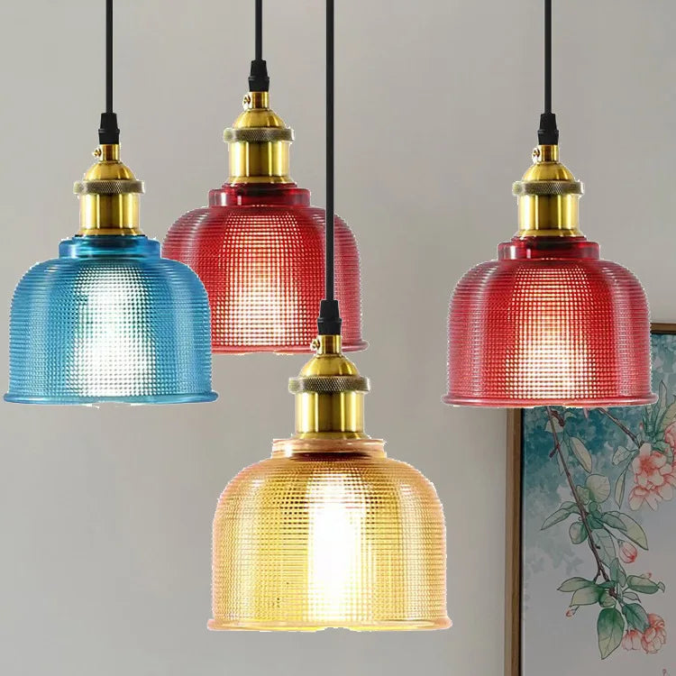 Stained glass Pendant Lights E27 holder Vintage Classic hanging lamp for Dining Room Bedroom Bedside Bar Cafe Luminaire Decor