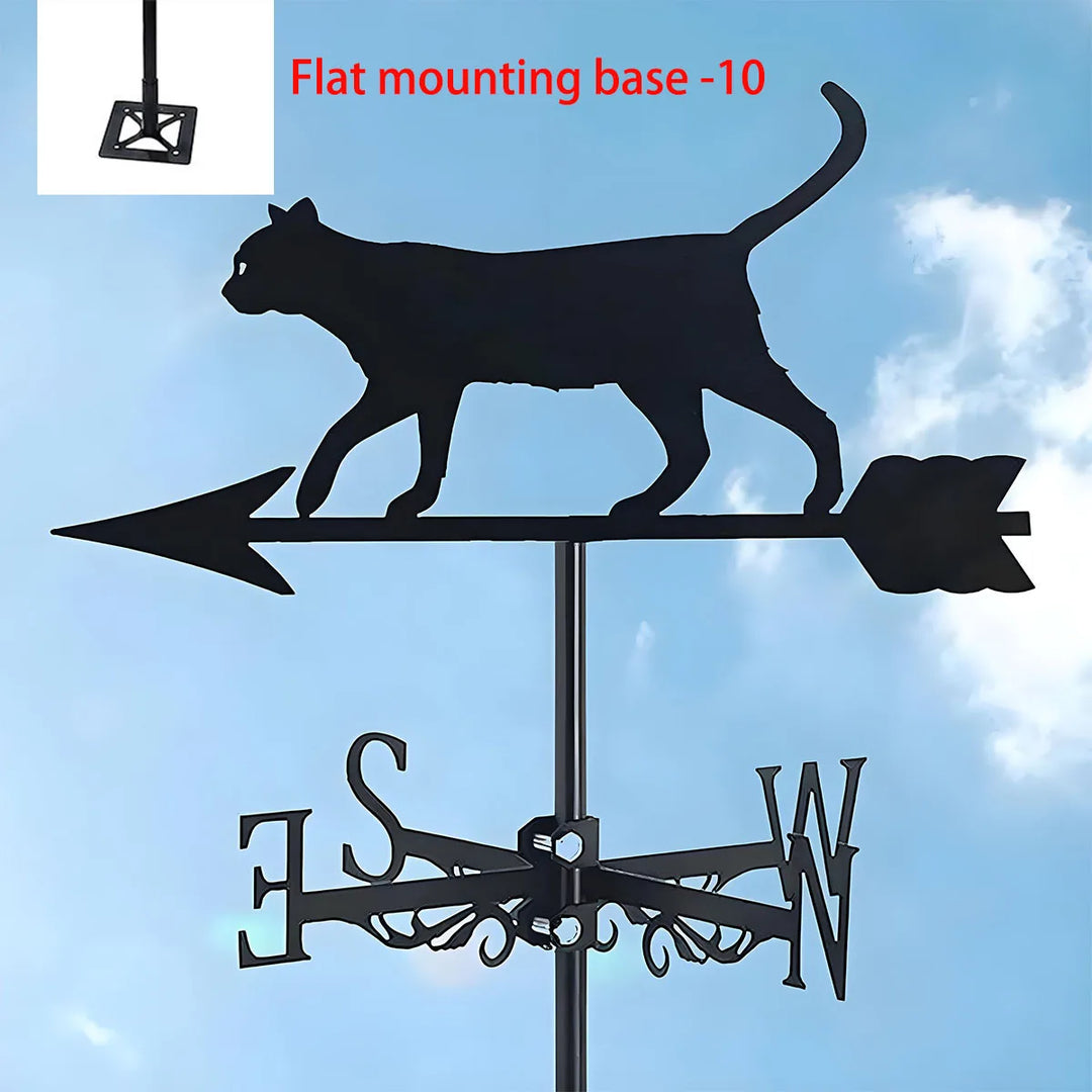 Weather Vane Metal Weathervanes Wind Direction Indicators, Metal Wind Vanes Signs for Roof Mount, Farmhouse Courtyard Decoration