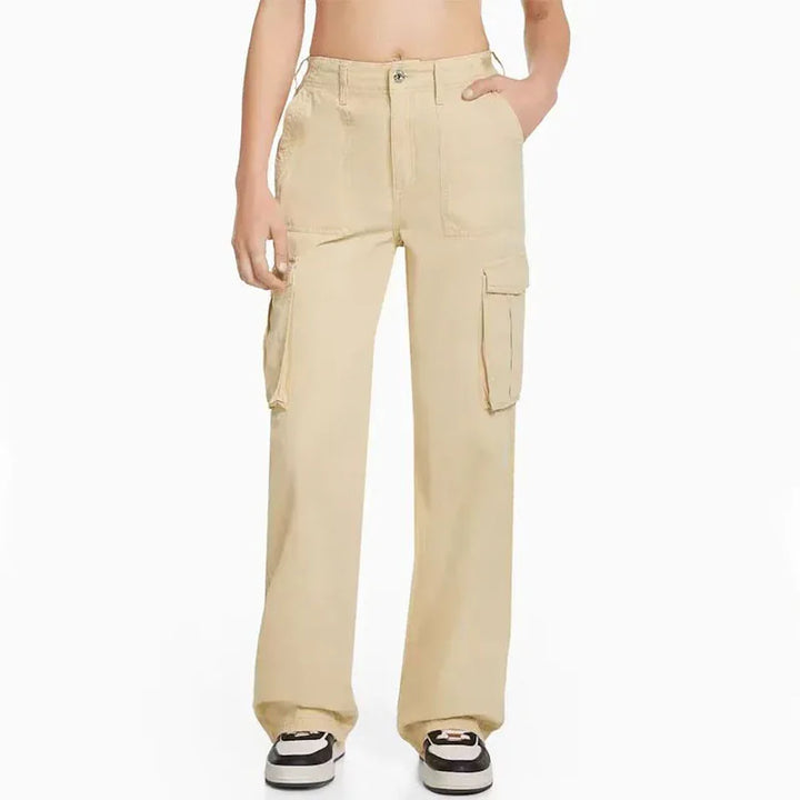 Women Cargo Pants Solid Color Spring Summer Harajuku Oversized Streetwear Hip Hop Wide Leg Trousers Joggers Baggy Sweatpants