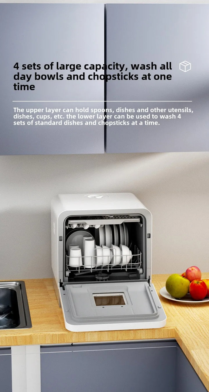 Household Dishwasher Automatic Desktop Installation-free Mini Small UV Disinfection Storage Integrated Smart