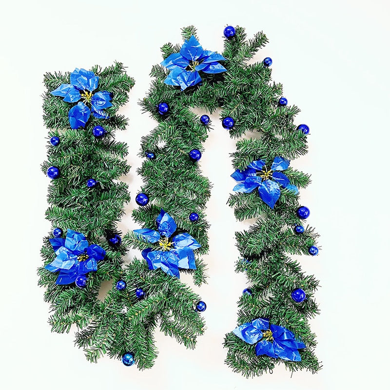 2.7M Luxury Christmas Decorations Garland Decoration Rattan with Lights
