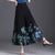 Thin Chinese Style Floral Chiffon Wide Leg Pants Women Tie Die Printed Button Loose High Waist Vintage Straight Trousers