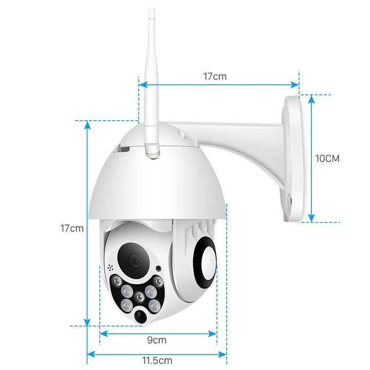 YCC365 Plus Wifi Camera Outdoor 1080P HD CCTV Security Camera PTZ 4x Zoom Waterproof Speed Dome Wireless Surveillance Camera