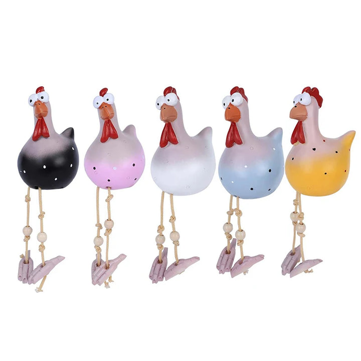 Funny Chicken Fence Decor Resin Statues Home Garden Farm Yard Decorations Chicken Hen Sculpture Art Craft Courtyard