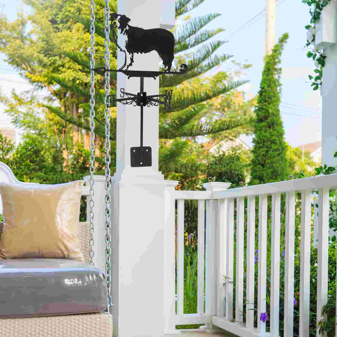 Wind Vane Border Collie Direction Indicator Weathervane Decorative Outdoor Yard Ornament Blade
