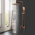 JIENI Luxury Rose Golden Shower Faucet Set Solid Brass Handle Bathroom Bathtub Mixer Rainfall Hand Shower & Spray Shower Facuet