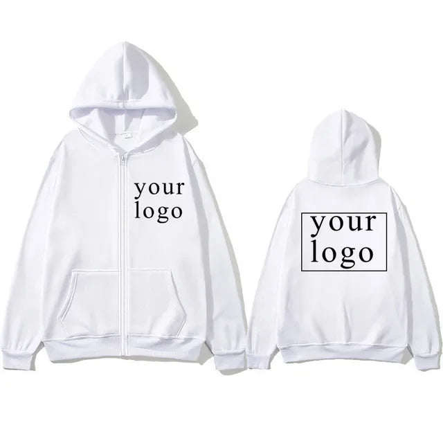 Your Own Design Brand Logo/Picture Personalized Custom Anywhere Men Women DIY Zipper cardigan hoodie