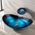 KEMAIDI Bathroom Sink Countertop Basin Bowl with Faucet Washroom Vessel Vanity Sinks Tempered Glass Basin Washbasin Faucet Set