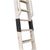 120" Unfinished Rolling Library Step Ladder, Pine Wood Ladder with Glab Handle,No Sliding Hardware,for Loft Stairs/Bookshelf