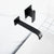 Matt Black & Chrome Brass Wall Mounted Basin Water Mixer Bathroom Quality Brass Single Handle Faucet Black Hot and Cold Tapware