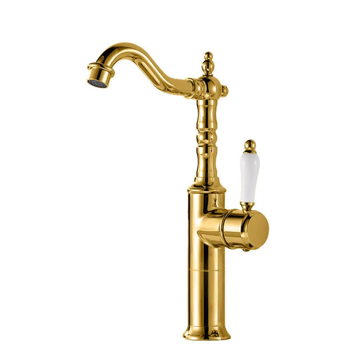 Antique Bronze Basin faucet Gold  bathroom faucet Deck Mounted Black Kitchen Faucet  sink tap Hot Cold Chrome basin Tap Brass