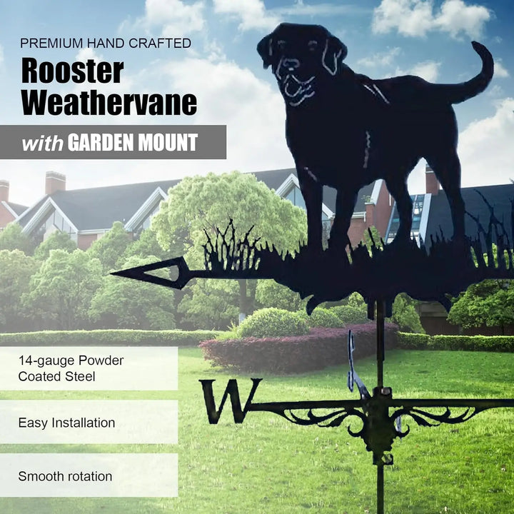 Weathervane, Metal Outdoor Garden Ironwork, Roof Courtyard Garden Decoration, Creative Furniture Chicken, Witch, Housewares New