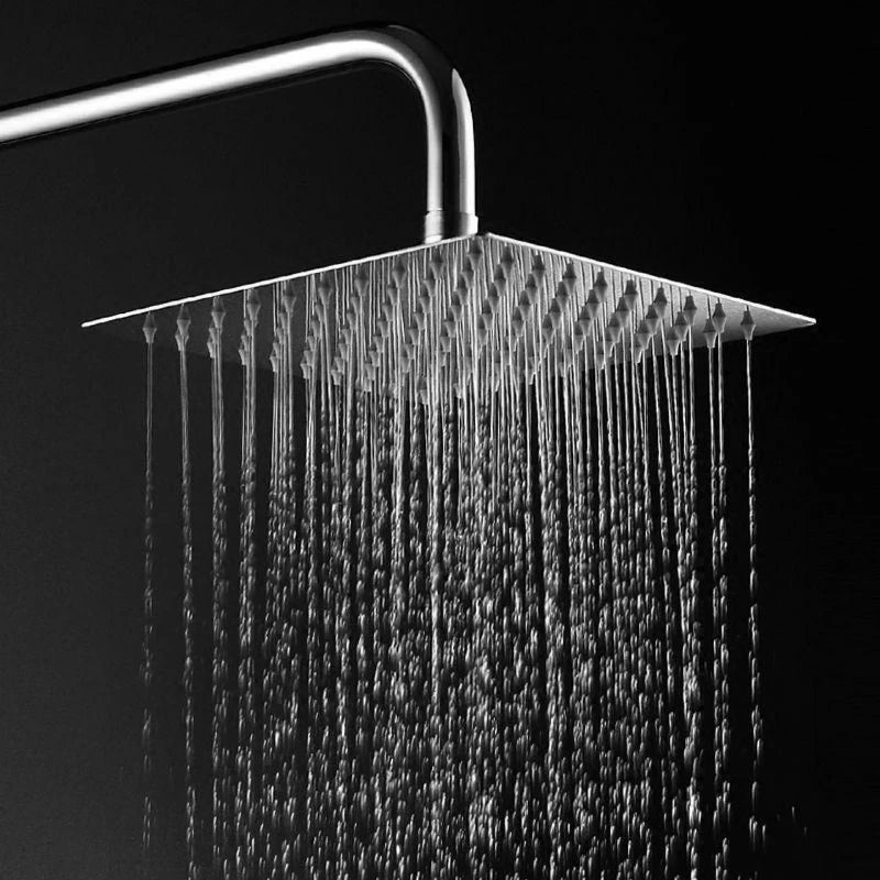 4/6/8/10/12 Inch Pressurized Rain Shower Head Stainless Steel Square Round Rain Shower Head Large Water Outlet Shower Head