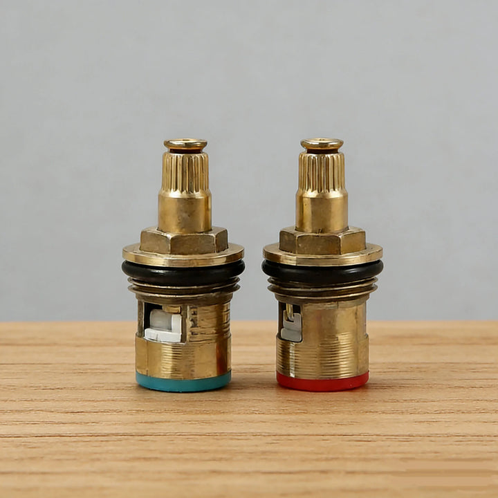 1/2pc Universal Replacement Tap Valves Brass Ceramic Disc Cartridge Inner Faucet Valve for Bathroom, Clockwise or Anti-clockwise
