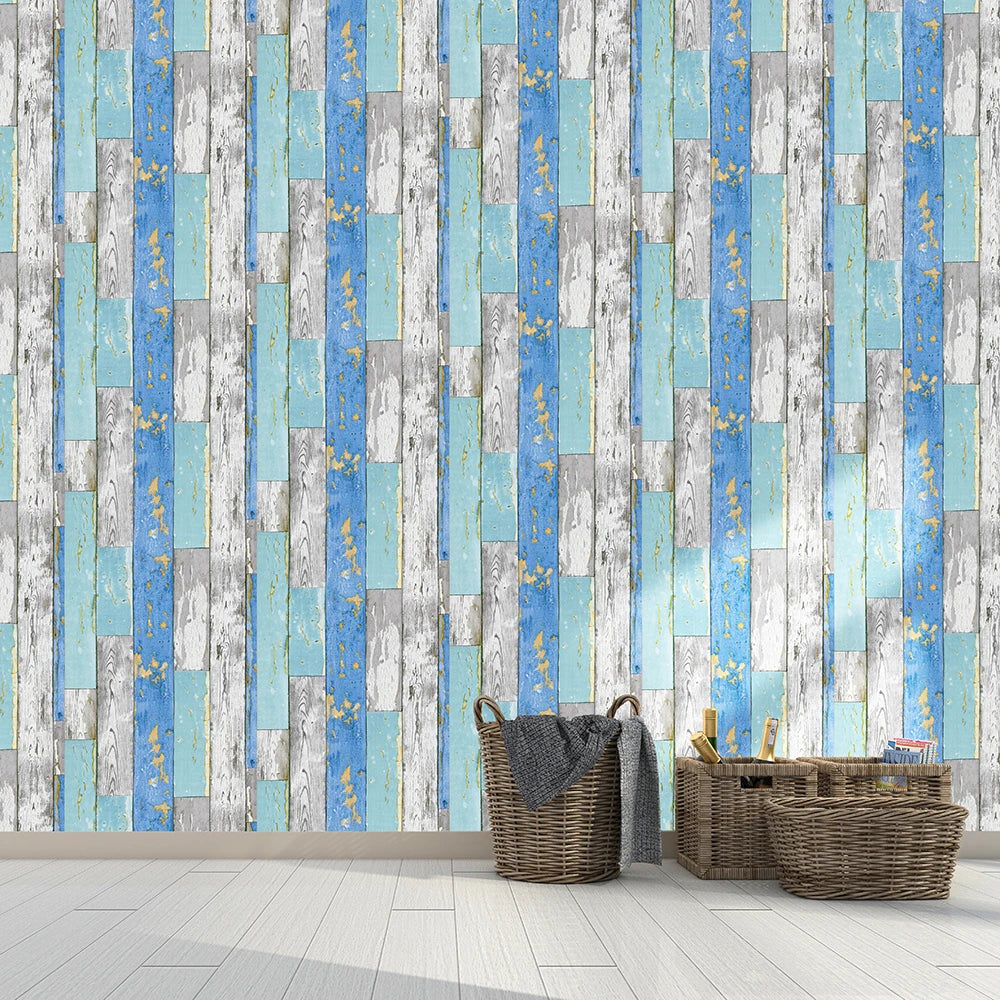 Wood Vinyl Wallpaper Roll Wood Grain Self Adhesive Wallpaper Kitchen Wardrobe Cabinet Furniture Contact Paper Renovation Door