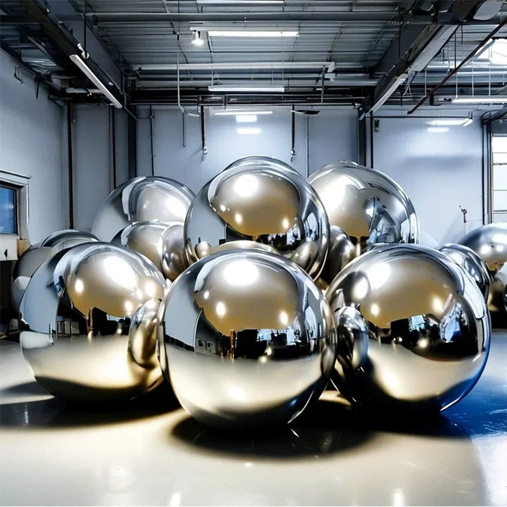 Inflatable Mirror Ball Set - Giant Sealed Shiny Reusable Balls for Wedding, Outdoor Pool Party & Nightclub Decor