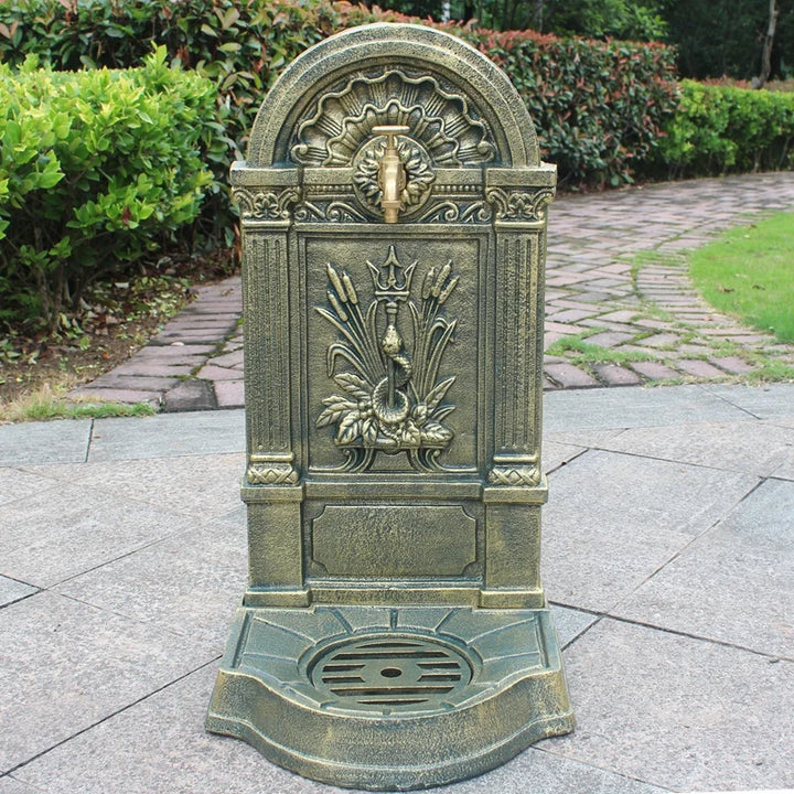 Cast iron art outdoor wash basin courtyard sink against the wall balcony outdoor integrated retro balconygarden pool