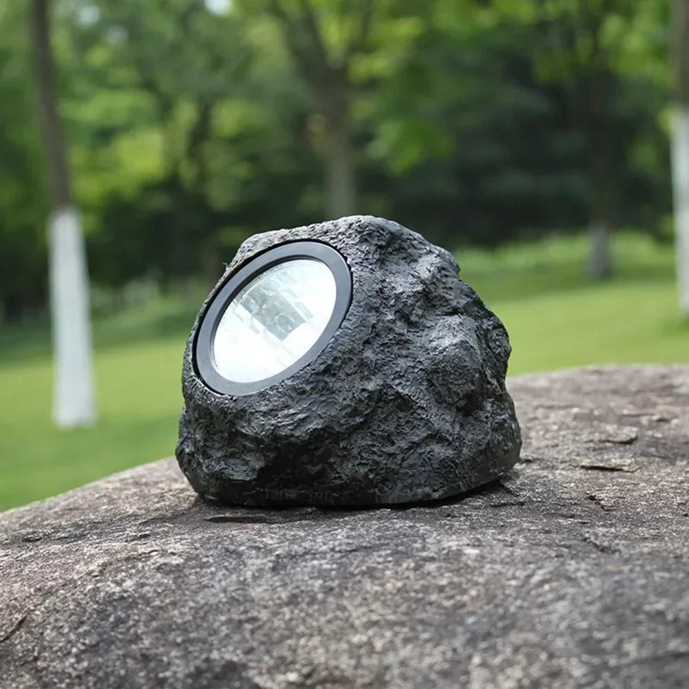 New Solar Outdoor Decorative Atmosphere Stone Light Artificial Stone LED Waterproof Light Suitable for Garden Landscape Road