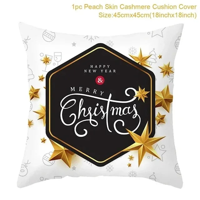 Christmas Themed Pillowcases Car Accessories Office Santa Claus Guest Sofa Home Pillowcases