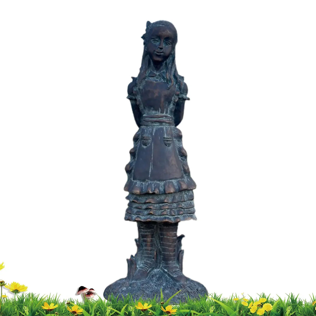 New Alice In Wonderland Garden Statue Caterpillar Rabbit Cheshire Cat Sculpture Resin Crafts Indoor Outdoor
