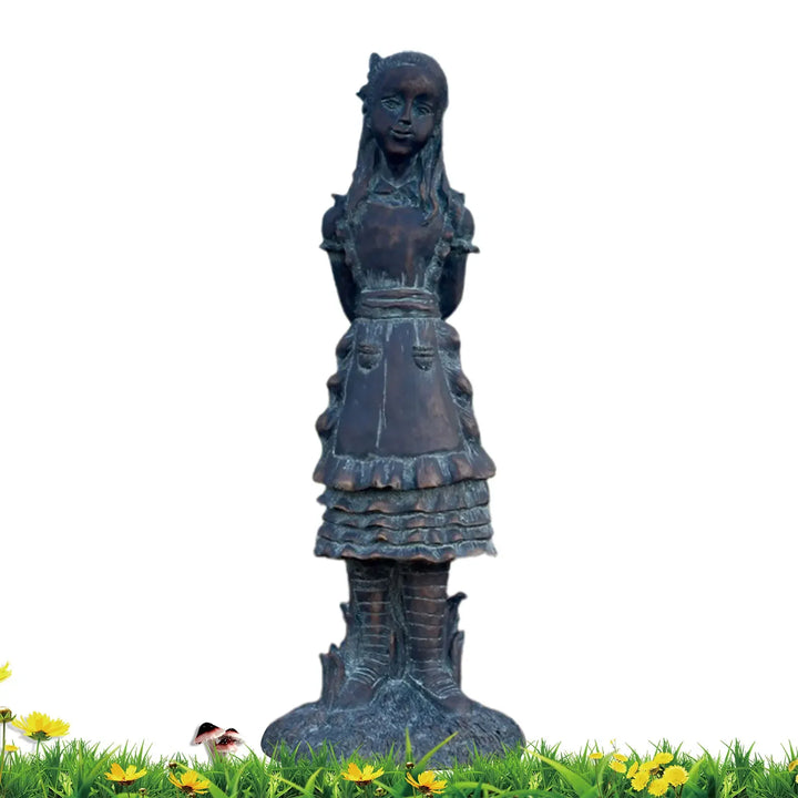 New Alice In Wonderland Garden Statue Caterpillar Rabbit Cheshire Cat Sculpture Resin Crafts Indoor Outdoor