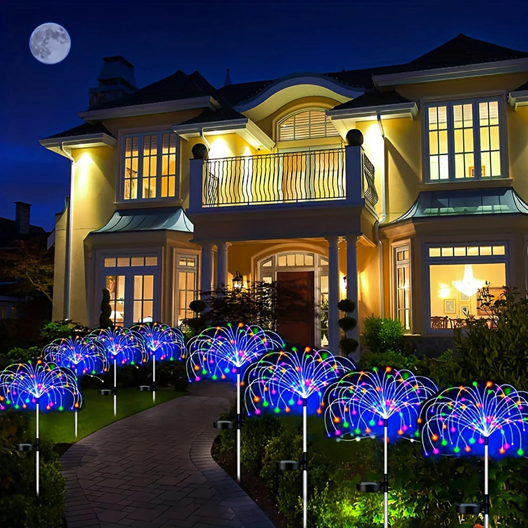 Solar Garden Lights Solar Firework Lights 90 LEDs Outdoor Waterproof for Garden Patio Walkway Pathway