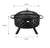 Large Bonfire Party Fire Pit Patio Heater Outdoor Heater Garden With Mesh Black Fire Pit With Accessories Courtyard Wood Stove