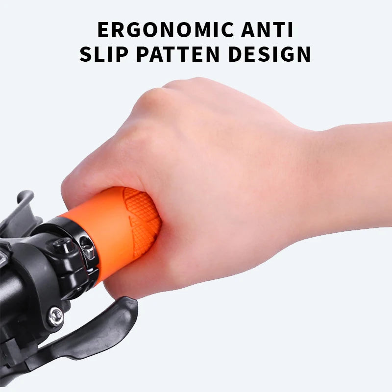 BUCKLOS Bicycle Handlebar Grip Ergonomic Lock on Bike Handle Cover Shock-absorbing Cycling Handles Bar Soft Mtb Grips