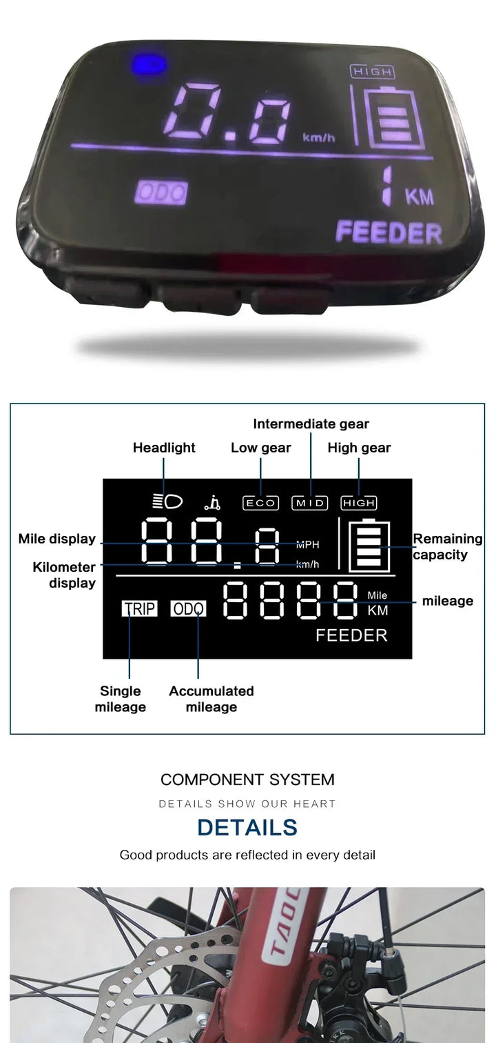 AKEZ style Electric Bicycle 350W Brushless motor 36V13AH Lithium Battery E Bike 26 Inch tire City commuting Adult Electric Bike