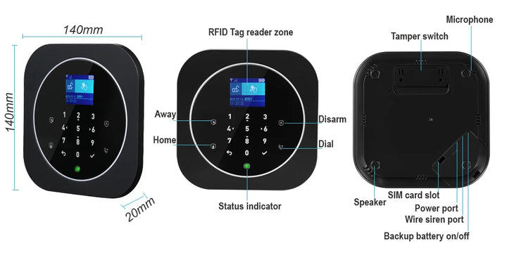 NEW Tuya WIFI W9B Alarm System for Home Burglar Security 433MHz WiFi GSM Alarm Wireless Tuya Smart House App Control