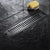 Black Floor Drain 304 Stainless Steel Shower Drain Long Strip Odor Proof Bathroom Floor Drainage Large Displacement