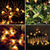 20/50/100 LED Solar Cute Bee Fairy String Lights Garden Fairy Lights 8 Mode Outdoor Lighting for Easter Christmas Wedding Decor