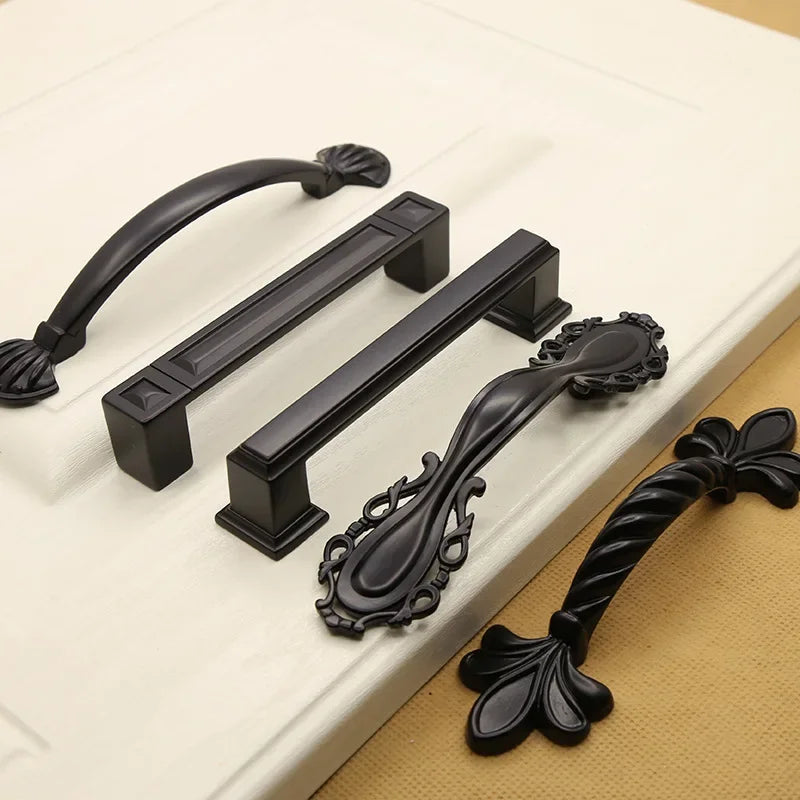 American Style Piano Black Hardware Cabinet Knob Handle European Style Garden Cabinet handle  Cabinet Knob Door Pull