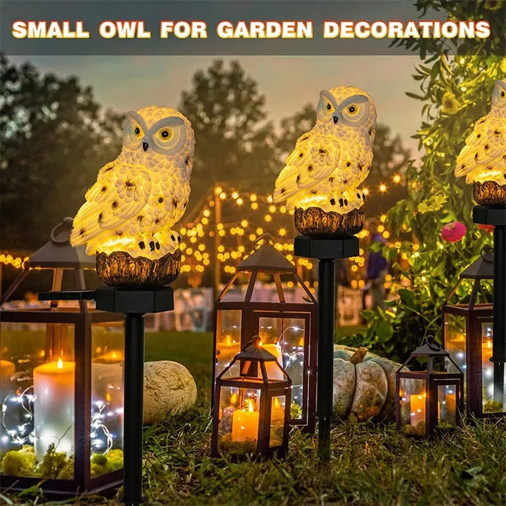 Solar Owl Ground Light LED Outdoor Courtyard Lamp Garden Light Waterproof Stake Light Pathway Decor Solar Patio Ground Lantern