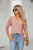 Womens Summer Tops V Neck Ruffle Sleeve Blouses Short Sleeve Casual Tops T-Shirts For Women