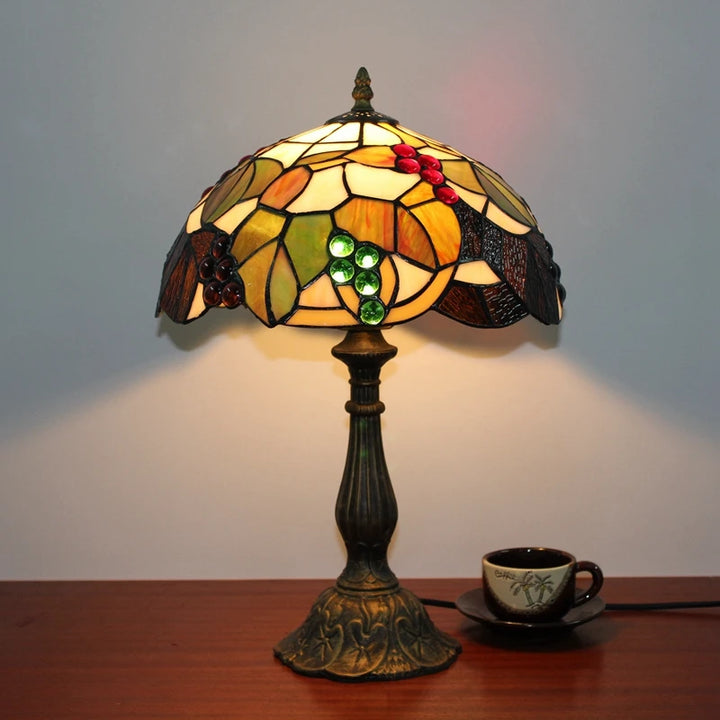 Turkish Table Lamp Tiffany Stained Glass with Dragonflys Vintage Desk Lamp Mediterranean Deco Lighting