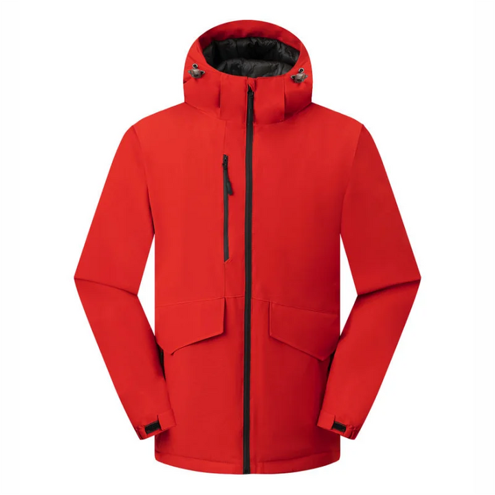 Winter Jacket Custom Logo Thick Velvet Warm Coat Men Women Windproof Hooded Outdoor Casual Mountaineering Overcoat ELIKE