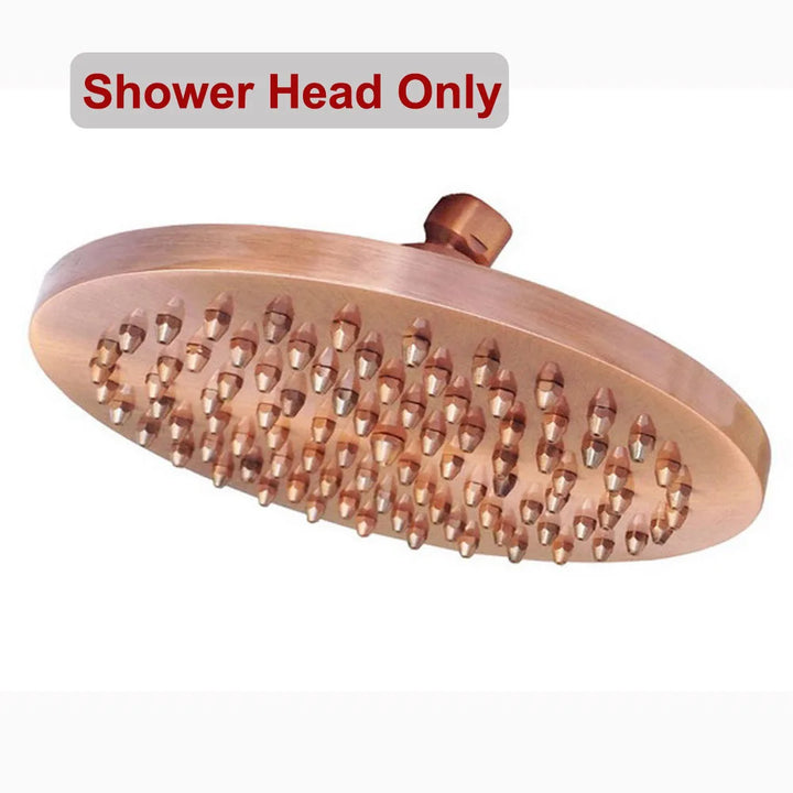 Bathroom Accessory /Antique Red Copper Bathroom 8" inch Round Rainfall Rain Shower Heads & Wall Mounted Shower Arm  Lzh374