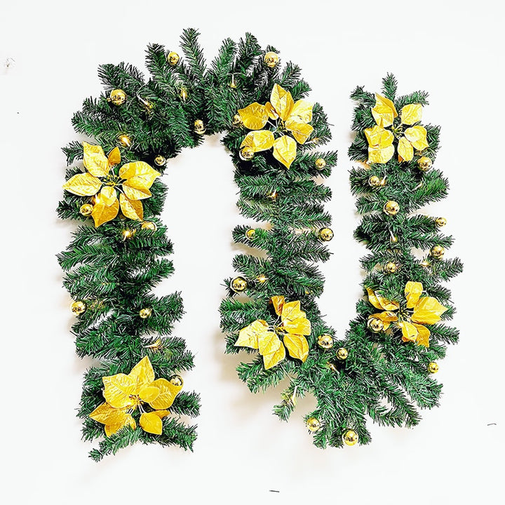 2.7M Luxury Christmas Decorations Garland Decoration Rattan with Lights