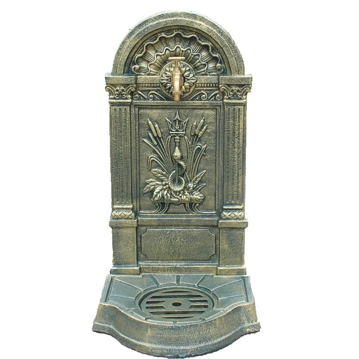 Cast iron art outdoor wash basin courtyard sink against the wall balcony outdoor integrated retro balconygarden pool