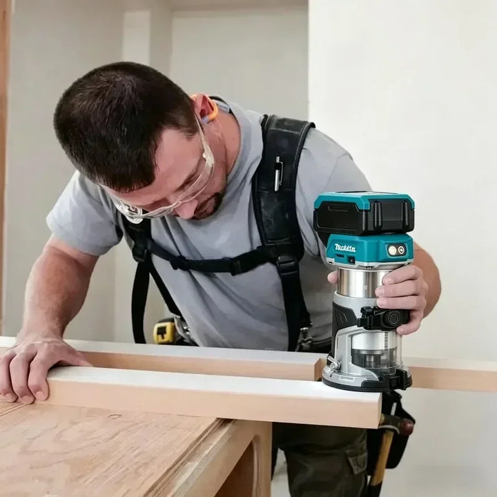 Makita DRT52 18V LXT Brushless Trim Lith‑ion Powered Woodworking Milling Tool 6.0Ah Battery For Wood Edge Trimming & Grooving