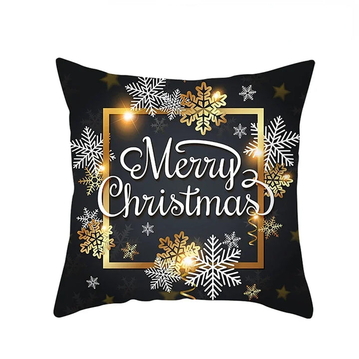 1pcs/set Christmas Black Gold Cushion Cover Merry Christmas Decorations for Home