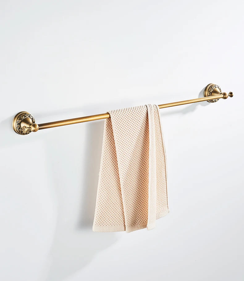 ELLEN Antique Bronze Bathroom Hardware Set Adjust Towel Rack Towel Holder Toilet Paper Holder Robe Hook EL2001A