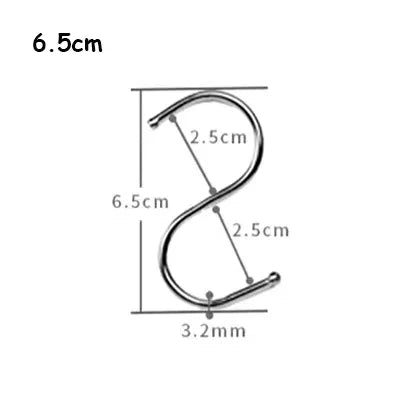 5/10Pcs Stainless Steel S-Shape Hook Multi-function Railing Hanger Clasp Holder Bedroom Kitchen Bathroom Hanging Storage Tools