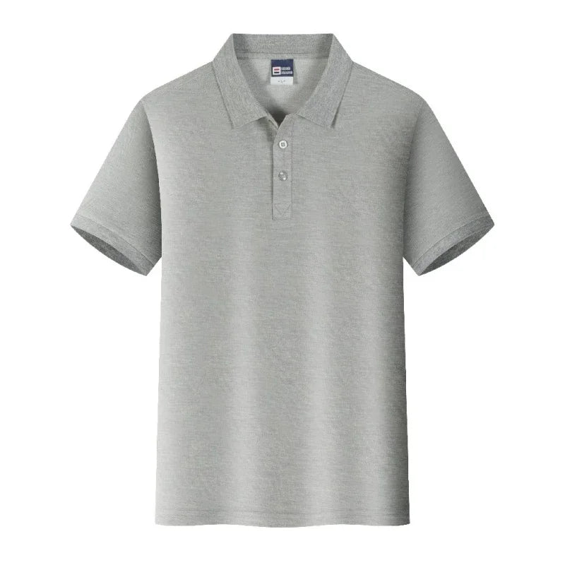 custom logo Summer New Men Polo Shirt  Short-sleeved Casual Solid Tops Custom Printing Your Own Design Photo or Logo Women Polos