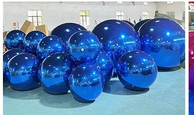 Inflatable Mirror Ball Set - Giant Sealed Shiny Reusable Balls for Wedding, Outdoor Pool Party & Nightclub Decor
