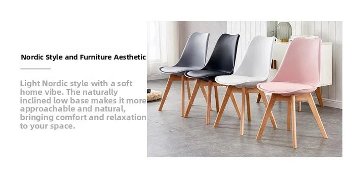 Comfortable Backless Dining Chair Office Chair Cafe Balcony Leisure Simple Home Use Tulip Chair Car Pulling Restaurant Chair