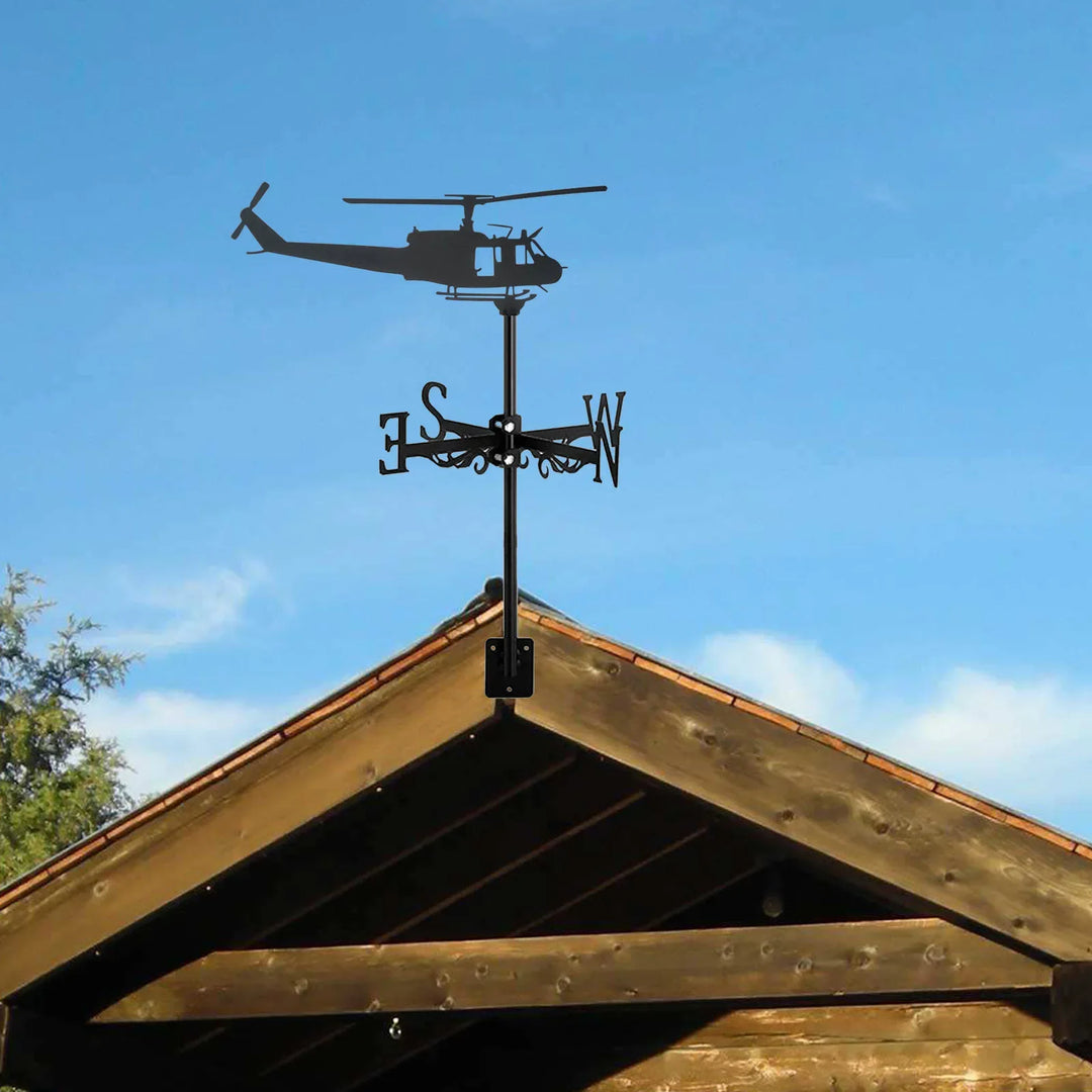 Weathervane, Metal Outdoor Garden Ironwork, Roof Courtyard Garden Decoration, Creative Furniture Chicken, Witch, Housewares New