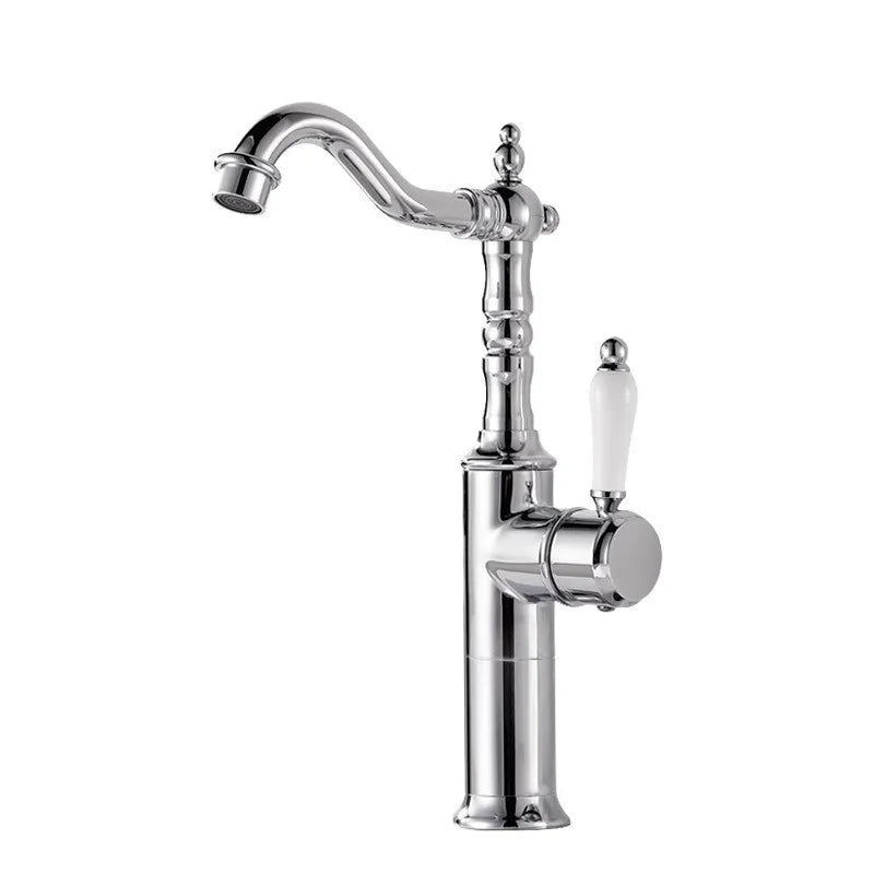Antique Bronze Basin faucet Gold  bathroom faucet Deck Mounted Black Kitchen Faucet  sink tap Hot Cold Chrome basin Tap Brass