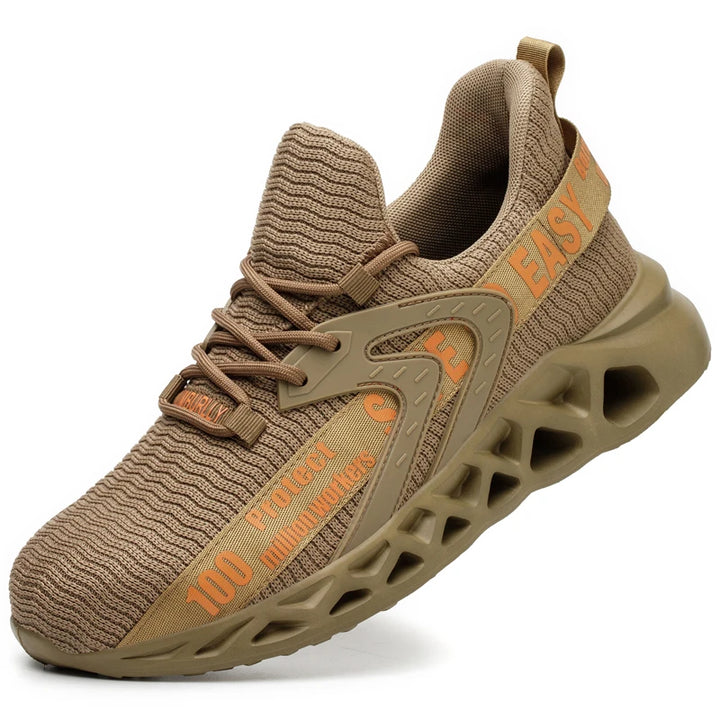 New Safety Shoes Men Breathable Light Work Sneakers Steel Toe Shoes Anti-smash Anti-puncture Indestructible Shoes Large Size 50